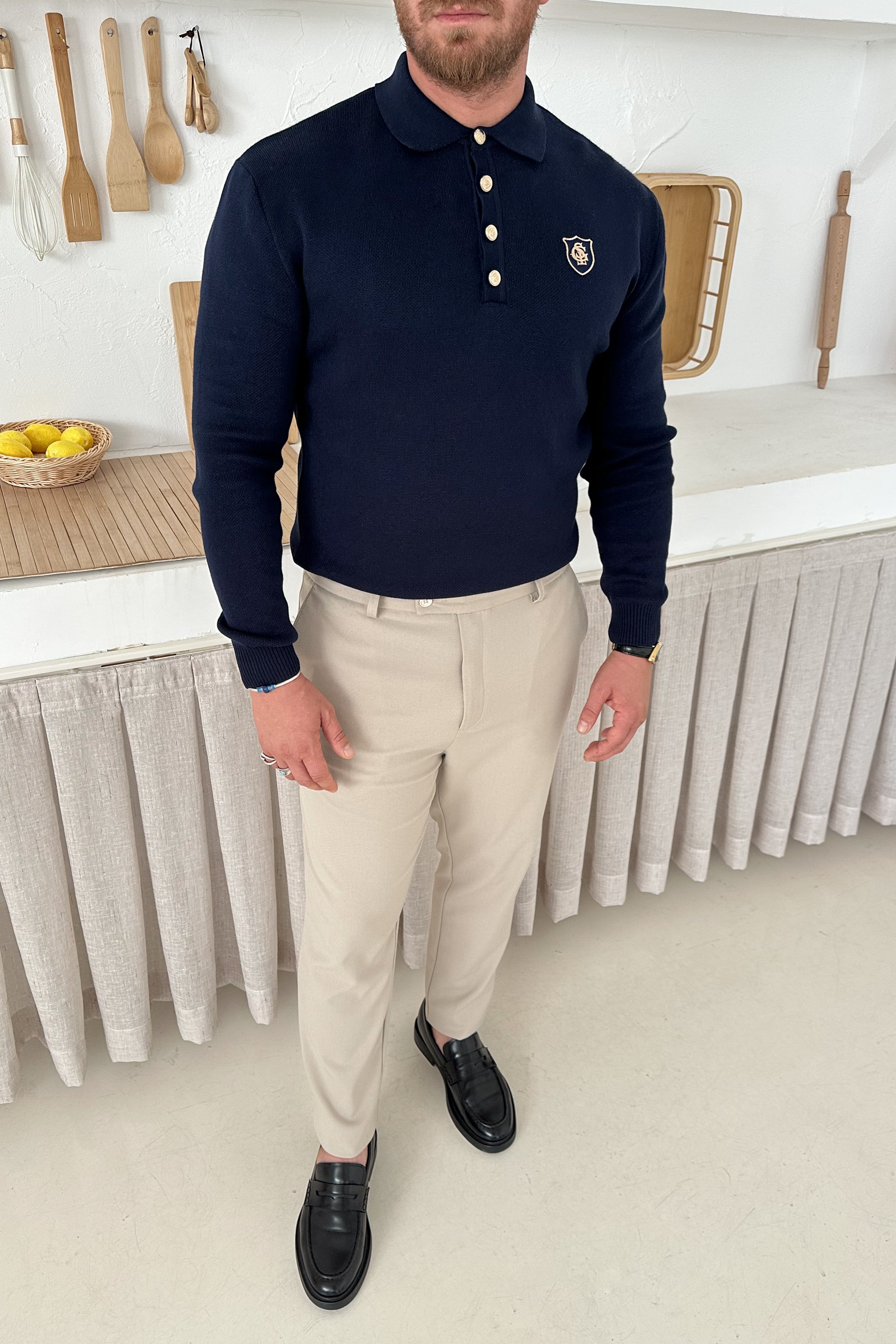 REGULAR FİT OLD MONEY POLO YAKA TRİKO • LACİVERT