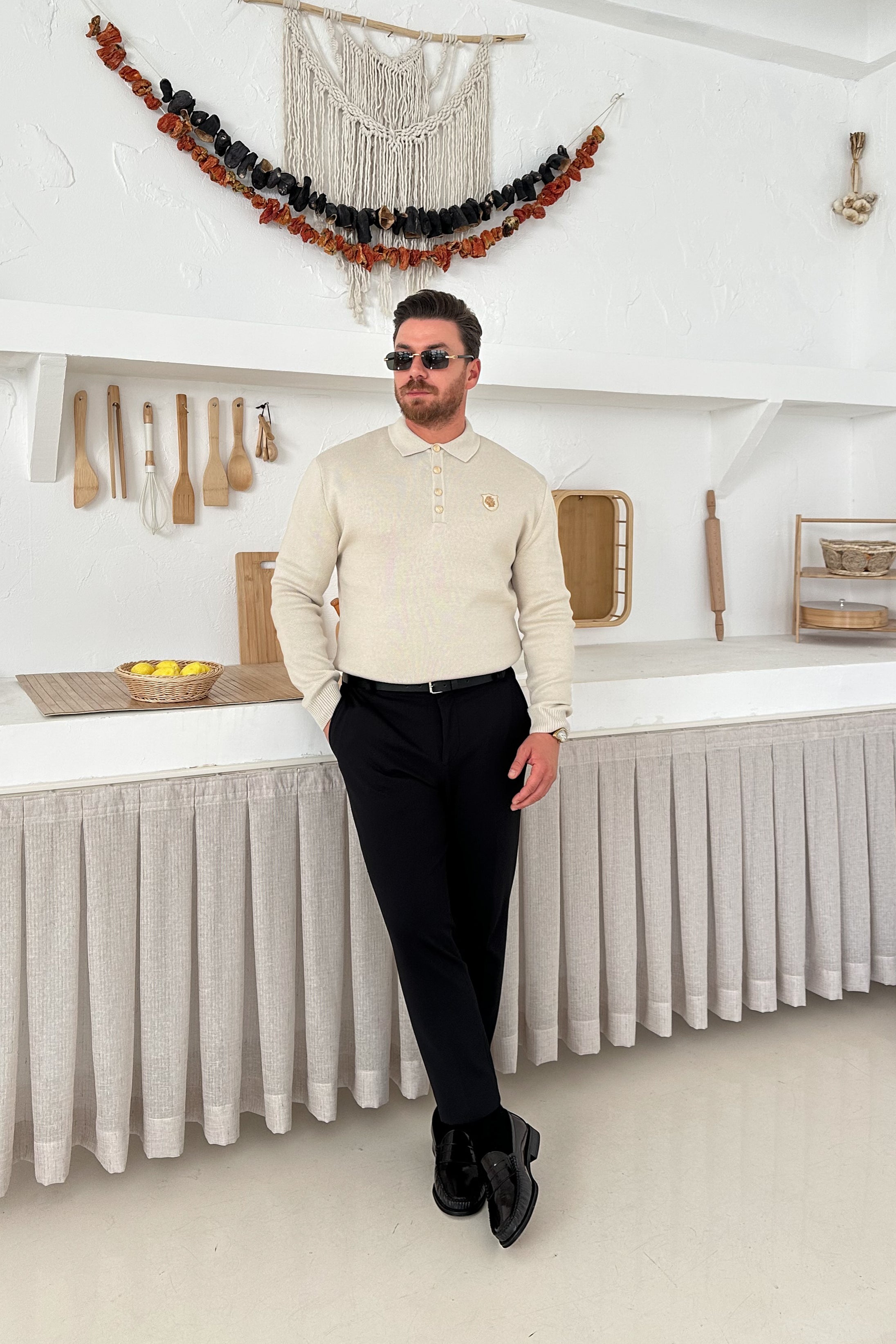 REGULAR FİT OLD MONEY POLO YAKA TRİKO • BEJ