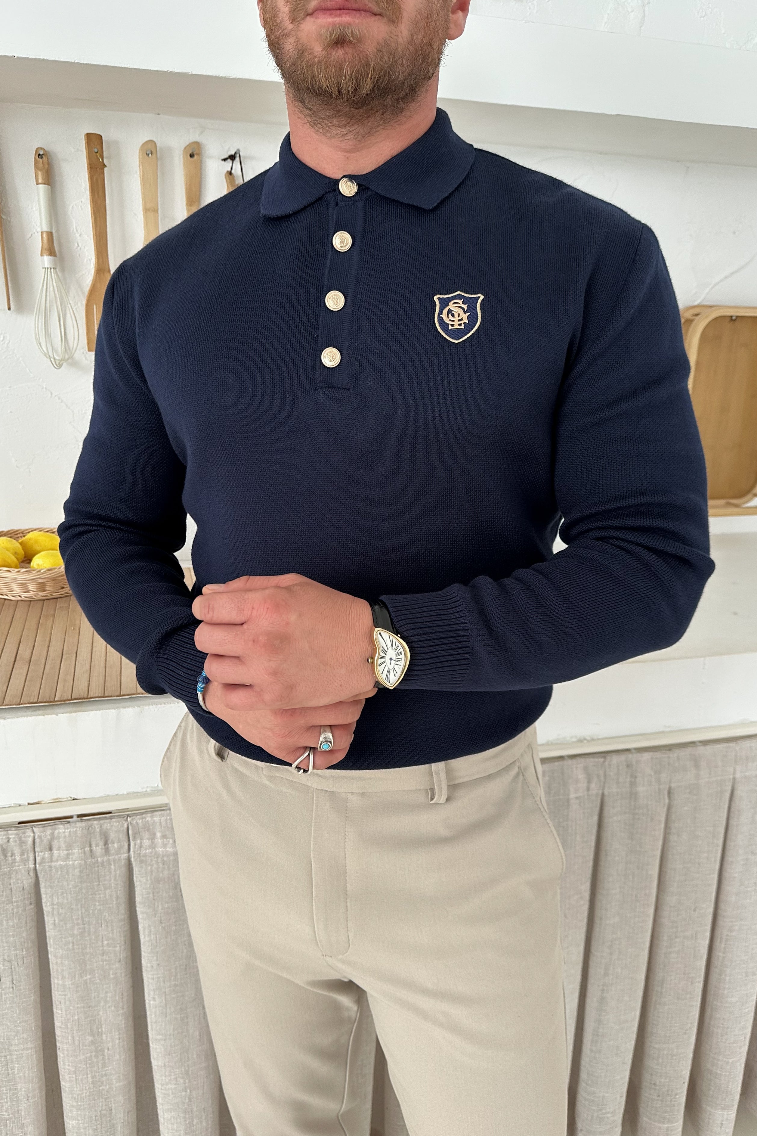 REGULAR FİT OLD MONEY POLO YAKA TRİKO • LACİVERT