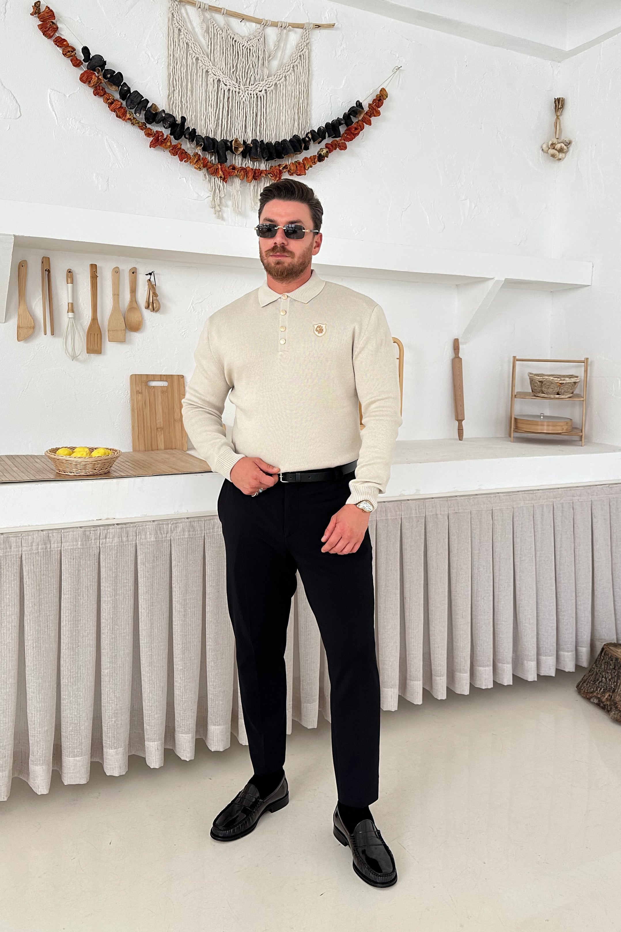 REGULAR FİT OLD MONEY POLO YAKA TRİKO • BEJ
